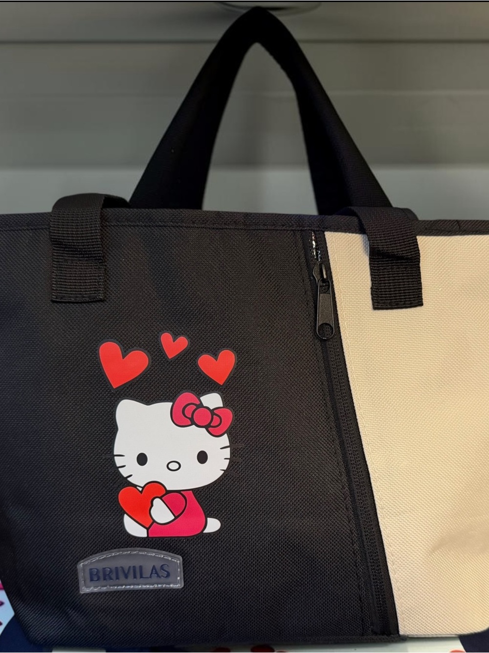 Hello Kitty Black Insulated Lunch Bag filled with Hello Kitty Goodies - Picture 2 of 12